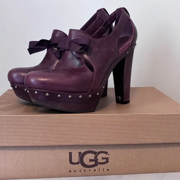UGG Celestina Women's Platform Shoes in Rich Purple - Picture 3 of 7